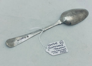 Provincial English Bright-Cut Tablespoon, Richard Ferris, Exeter, 1791