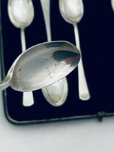 Load image into Gallery viewer, Boxed set of Art Deco English Sterling Coffee Spoons, Sheffield, 1937