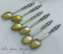 Load image into Gallery viewer, Set of 6 Soviet Era solid silver teaspoons, 1960s