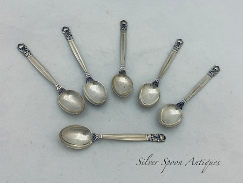 Georg Jensen Acorn Pattern Coffee Spoons