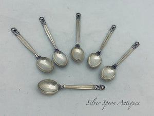 Georg Jensen Acorn Pattern Coffee Spoons