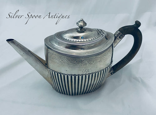 Georgian English Sterling Teapot, P&A Bateman, London, 1797
