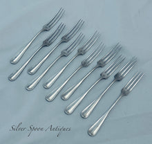 Load image into Gallery viewer, Set of 10 English Sterling Oyster Forks, Dixon & Sons, Sheffield, 1915