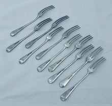 Load image into Gallery viewer, Set of 10 English Sterling Oyster Forks, Dixon & Sons, Sheffield, 1915