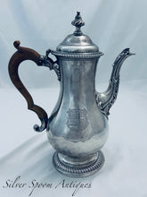 Load image into Gallery viewer, Georgian English Sterling Coffee Pot, Charles Wright, London, 1770