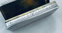 Load image into Gallery viewer, Good quality French Snuff box with military inscription, c.1850s