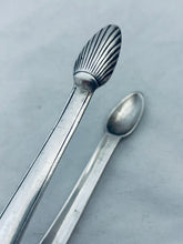 Load image into Gallery viewer, Scottish Provincial Sterling Tongs, Thomas Davie, Greenock, c.1820