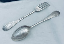 Load image into Gallery viewer, English sterling silver child's set, Martin, Hall & Co, London, 1886