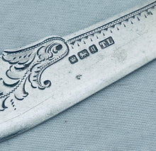 Load image into Gallery viewer, Beautifully Decorated English Sterling Butter Knife, Levesley Brothers, Sheffield, 1908