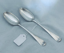 Load image into Gallery viewer, Pair of Channel Islands Hanoverian Tablespoons, LC, Jersey, c.1760