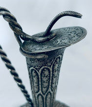 Load image into Gallery viewer, Impressive India Silver Wine Ewer, Kasmir, c.1900