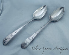 Load image into Gallery viewer, Pair of Irish Sterling Bright-Cut Tablespoons, John Power, Dublin, 1794/95