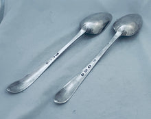 Load image into Gallery viewer, Pair of Irish Sterling Bright-Cut Tablespoons, John Power, Dublin, 1794/95