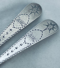 Load image into Gallery viewer, Pair of Irish Sterling Bright-Cut Tablespoons, John Power, Dublin, 1794/95
