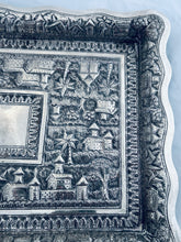 Load image into Gallery viewer, Indian Silver Tray with Village Scenes, Calcutta, c.1900-1920