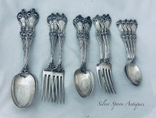 Load image into Gallery viewer, Sweet American Sterling setting for 3, 'Majestic' pattern, Alvin, c.1900