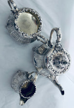 Load image into Gallery viewer, Three piece scottish provincial sterling tea set, Robert Keay II, Perth/Edinburgh, 1853