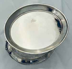 Good quality English plated Biscuit Barrel, JGS, circa 1900