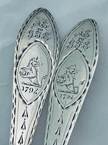 Pair of Irish Provincial Tablespoons, Cork, Terry and Williams