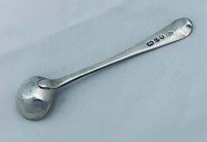 Bright-cut English Sterling Salt Spoon, London, 1809