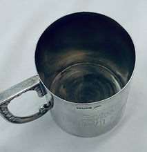 Load image into Gallery viewer, Good quality sterling Child&#39;s Mug, Walker and Hall, 1901