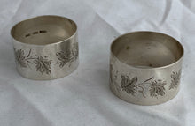 Load image into Gallery viewer, Pair of Colonial Silver New Zealand Serviette Rings, Coates & Co