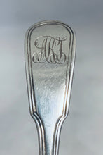 Load image into Gallery viewer, Rare West Indian/Canadian Fiddle and Thread Salt Spoon, Peter Nordbeck, 1815-1845.