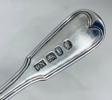 Load image into Gallery viewer, Rare West Indian/Canadian Fiddle and Thread Salt Spoon, Peter Nordbeck, 1815-1845.