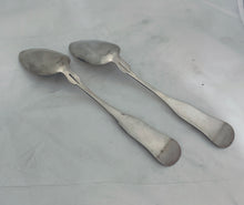 Load image into Gallery viewer, Pair of Nantucket Table Spoons, James Easton, 1828-1830