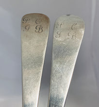 Load image into Gallery viewer, Fabulous Pair of Scottish Provincial Tablespoons, Shirras of Banff, c.1750