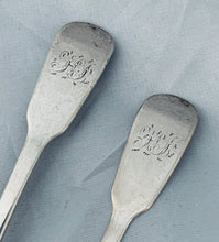 Load image into Gallery viewer, Pair of Rare Early Australian Salt Spoons, Felix LYNN, Sydney, 1830s