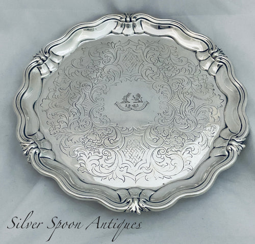 Victorian Sterling Silver Salver, London, 1873