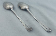 Load image into Gallery viewer, Pair of English sterling Bright-cut Tablespoons, Hester Bateman, London, 1782