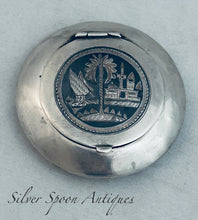 Load image into Gallery viewer, Iraqi silver compact, signed, 1930s-40s