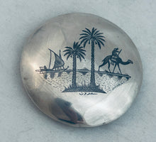 Load image into Gallery viewer, Iraqi silver compact, signed, 1930s-40s
