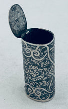 Load image into Gallery viewer, Russian silver and niello vesta, 1880s