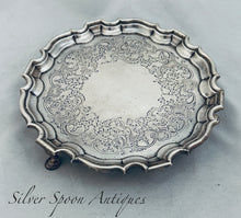 Load image into Gallery viewer, Small Georgian sterling card tray, Gabriel Sleath, London, 1737