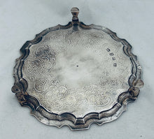 Load image into Gallery viewer, Small Georgian sterling card tray, Gabriel Sleath, London, 1737