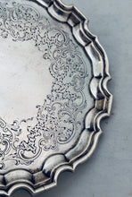 Load image into Gallery viewer, Small Georgian sterling card tray, Gabriel Sleath, London, 1737