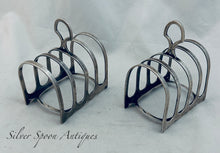 Load image into Gallery viewer, Pair of English sterling toast racks, George Howson, Sheffield, 1912