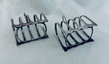 Load image into Gallery viewer, Pair of English sterling toast racks, George Howson, Sheffield, 1912