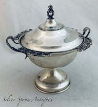 Load image into Gallery viewer, Italian 800 silver lidded bowl and spoon holder, 1950s-60s