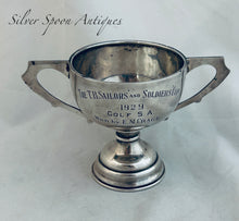 Load image into Gallery viewer, Australian Art Deco Sterling Golf Trophy, Prouds, 1929
