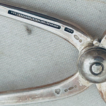 Load image into Gallery viewer, Set of Danish 'Golden Crown' teaspoons and sugar tongs, W&amp;S Sorensen, Horsens, 1960s