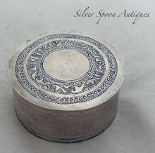 Load image into Gallery viewer, Sudanese silver Round Box, probably 1920s