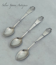 Load image into Gallery viewer, Three Art Deco Danish 830 coffee spoons, 1920s