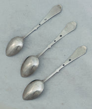 Load image into Gallery viewer, Three Art Deco Danish 830 coffee spoons, 1920s