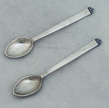 Load image into Gallery viewer, Pair of 830 silver coffee spoons, Evald J Neilsen, Copenhagen