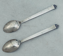 Load image into Gallery viewer, Pair of 830 silver coffee spoons, Evald J Neilsen, Copenhagen
