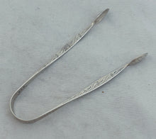 Load image into Gallery viewer, Rare pair of right-angle arm sterling sugar tongs, Stephen Adams, London, 1802